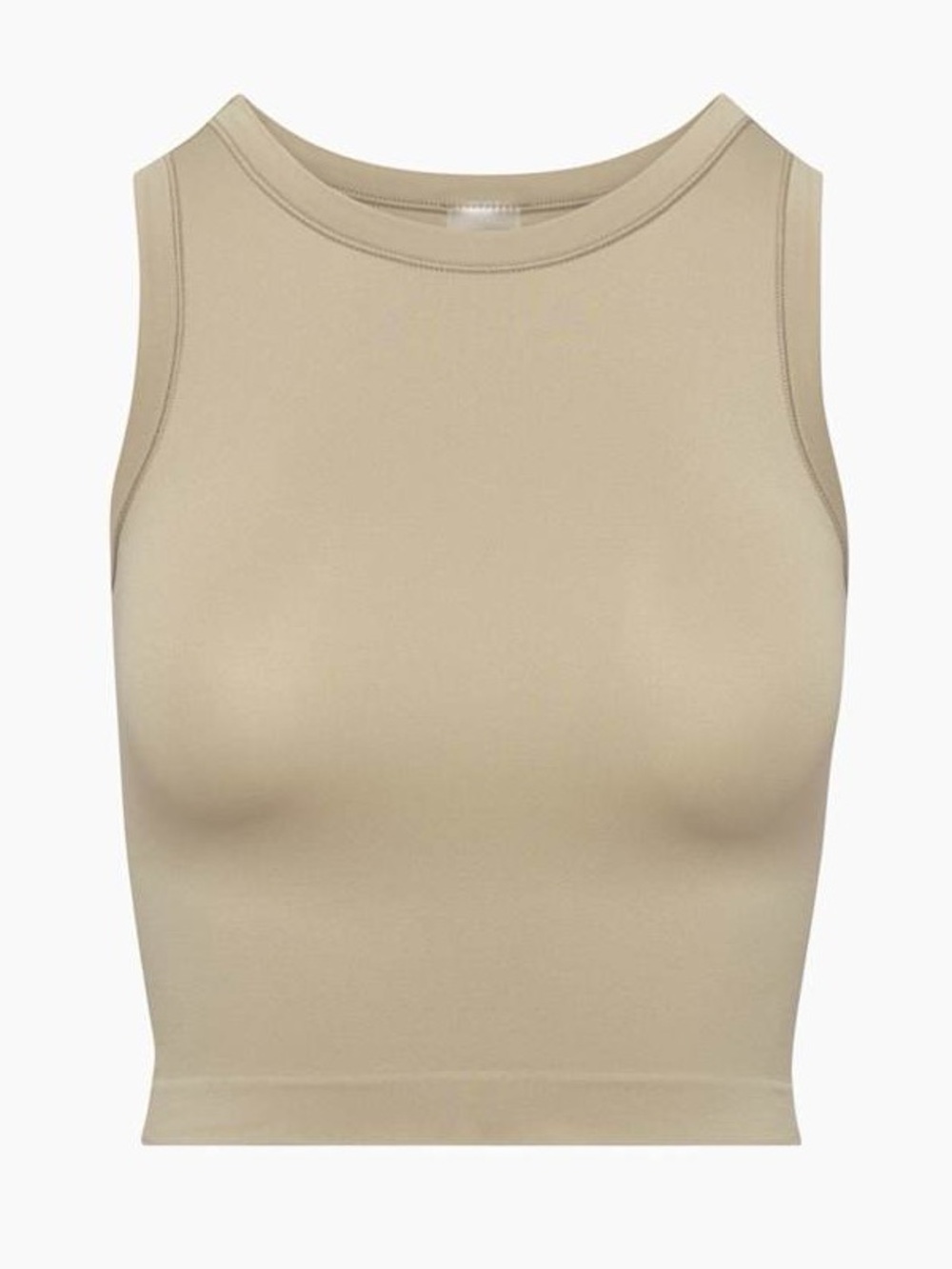 Aritzia Sunday Best Smooth Seamless Crew Tank - Fluent Taupe Tan